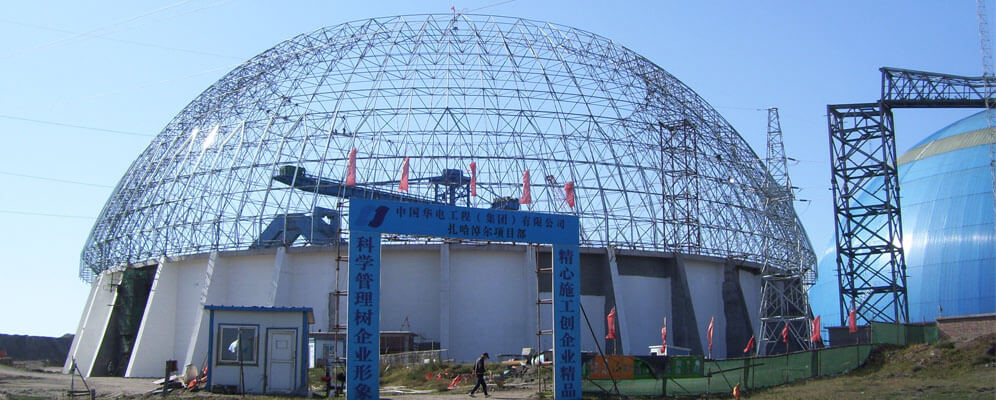 Space Frame Coal Storage Shed