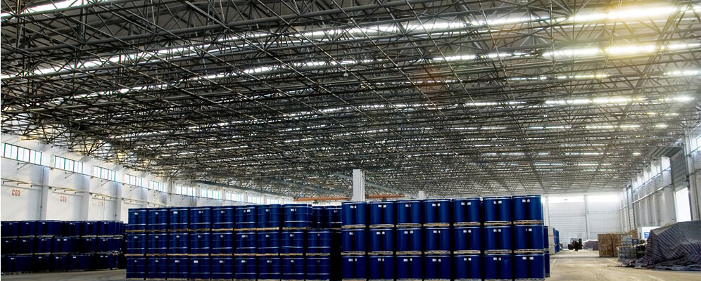 Space frame warehouse roof structure