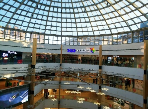 Shopping mall hall glass roof1