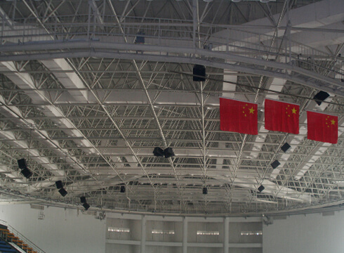 Design of space frame for basketball hall roof structure 1