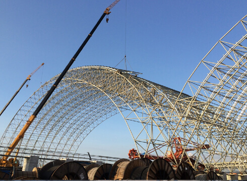 Arch Space Frame Coal Storage Shed