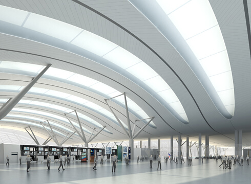Airport terminal design detailed drawing 0