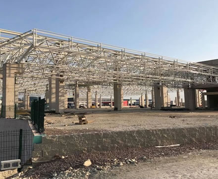 Light Weight Steel Structure Building Space Frame Structure Warehouse Workshop Roof Truss