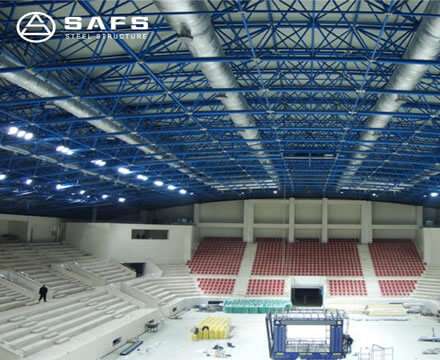 Indoor Stadium Space Frame Roof Canopy Construction for Sports