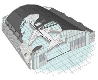 prefabricated aircraft hangar roofing