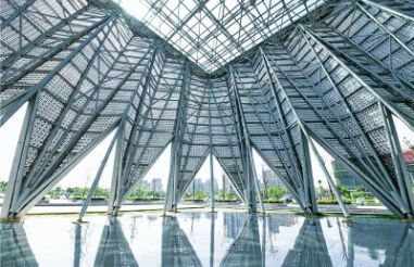 General precautions for processing large overhead space frame project