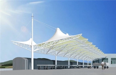 Large span steel structure carport five point specification