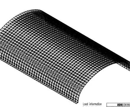Design drawing of coal storage shed