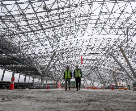 Terminal space frame roof
