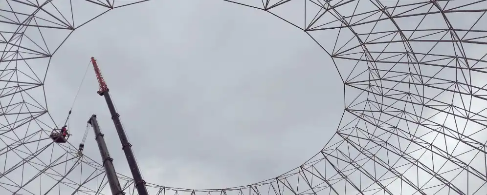 large span clinker shed dome