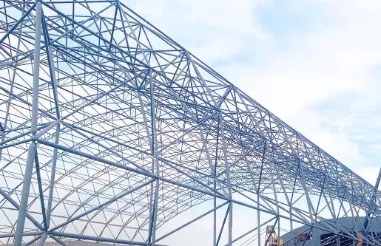 Steel structure space frame material field transfer station project