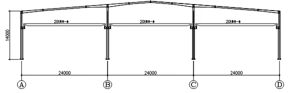 Figure 1 Elevation of the original plant steel frame