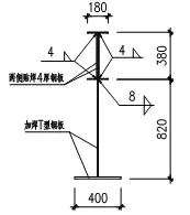 Figure 3 Schematic diagram of reinforced steel beam cross-sectional approach