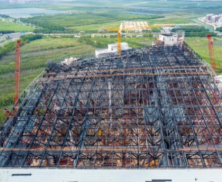 Indoor Ski Resort Roof Spherical Space Frame Structure Project