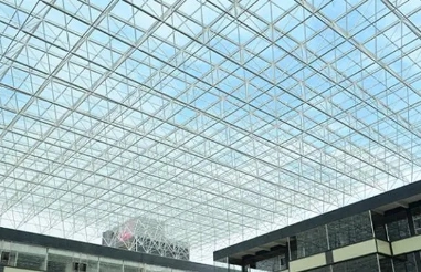 Atrium steel structure space frame building roof