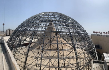 Steel structure spherical space frame project architectural features