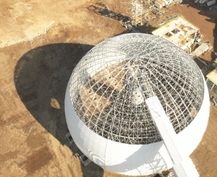 Steel structure spherical space frame project