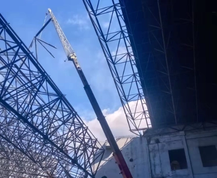 Steel structure space frame commissioning