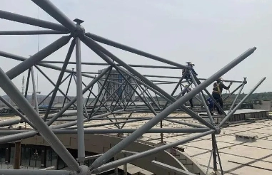 Provisions for the installation of steel structure space frames