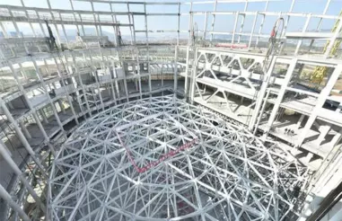 Completion of structural upgrading of the space frame roof of the City Culture Plaza project