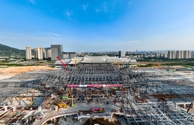 Successful Lifting of Station Interchange Center Space Frame Roofs