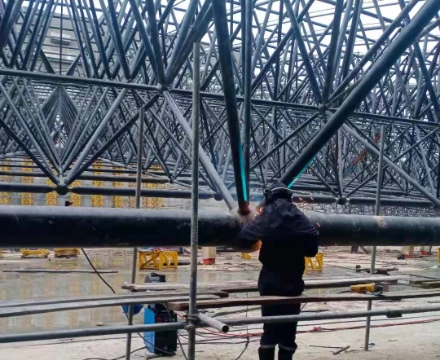 Steel space frame construction