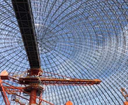 Steel structure long-span space frame