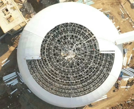 long span spherical space frame