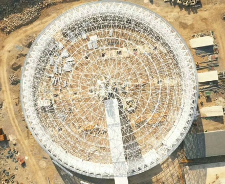 Steel structure spherical space frame