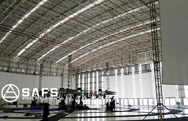 Design of steel structure of Air exhibition hall