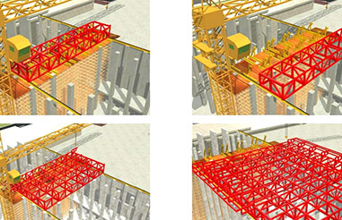 Construction methods for large-span steel structures
